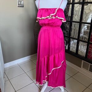 Women’s Arden B Bright Pink Maxi Dress S 100% Polyester